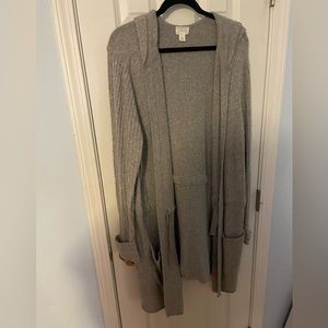 Caslon hooded grey cardigan